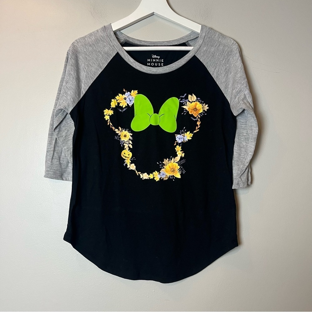 Disney Minnie Mouse Baseball Tee Halloween‎ Minnie Top Medium